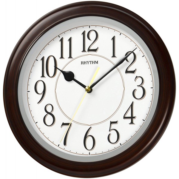 Rhythm Value Added Wall Clock Mirror Finished Glass Silent Silky Move Analog
